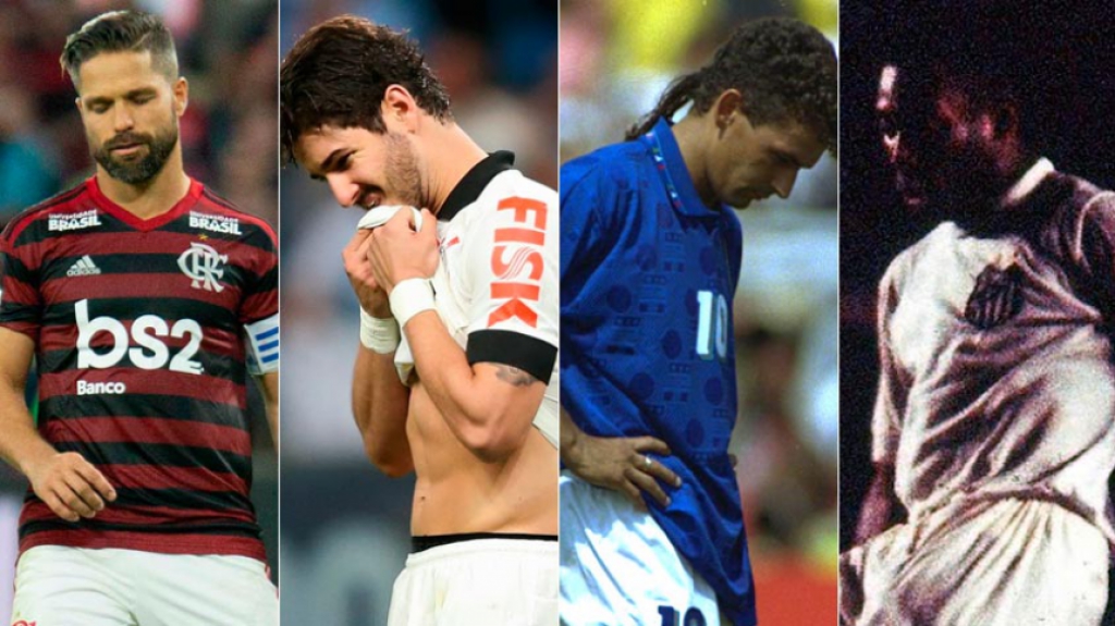 Montagem - Diego, Pato, Baggio e Pelé