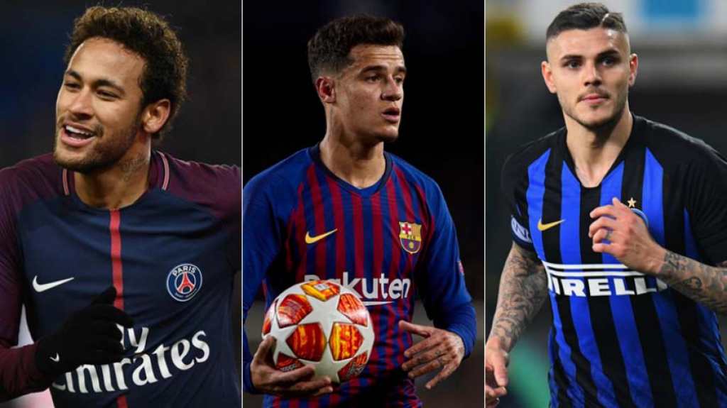 Montagem Neymar Coutinho Icardi