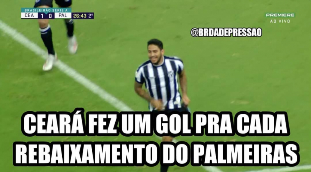 Palmeiras é derrotado pelo Ceará e vira piada na web