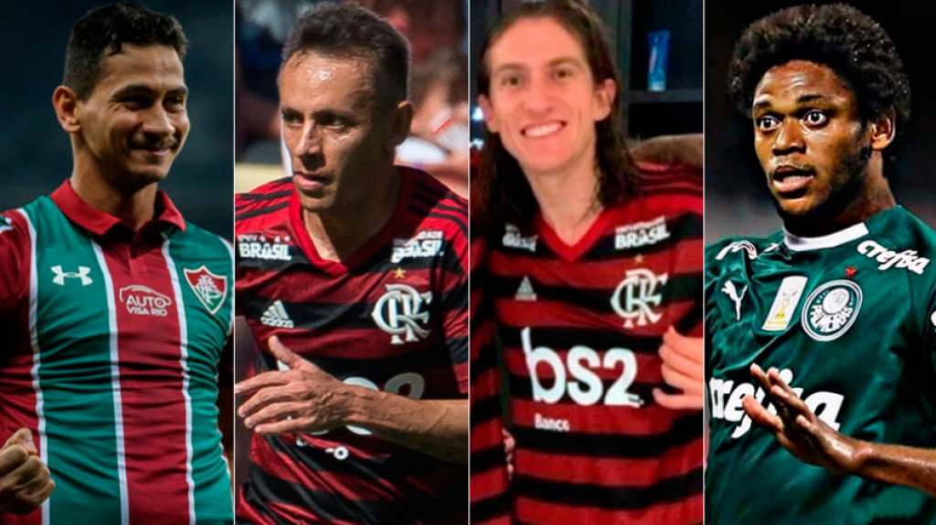 Montagem - Ganso, Rafinha, Filípe Luís e Luiz Adriano