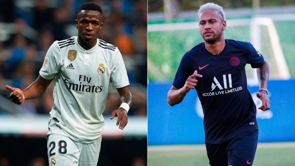 Montagem - Vinícius Junior e Neymar