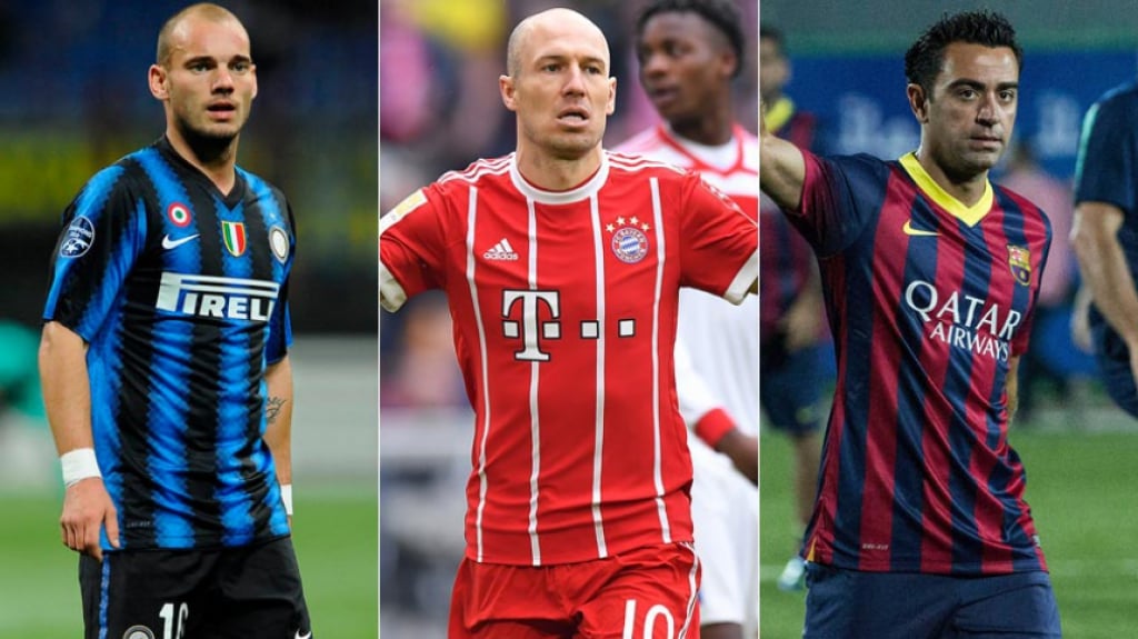 Montagem - Sneijder, Robben e Xavi