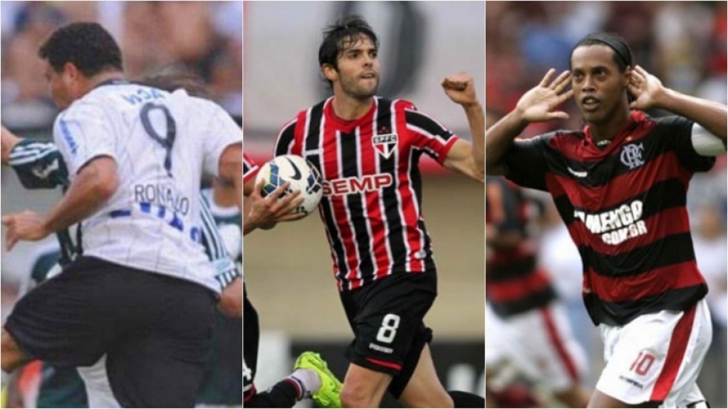 Montagem - Ronaldo, Kaká e Ronaldinho