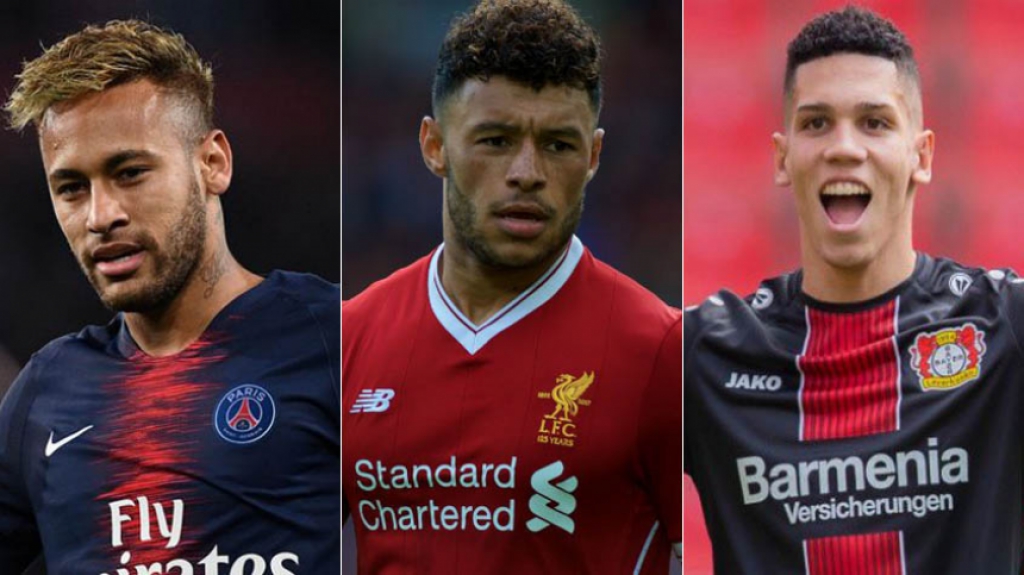 Montagem - Neymar, Chamberlain e Paulinho