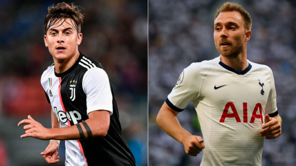 Montagem - Dybala e Eriksen