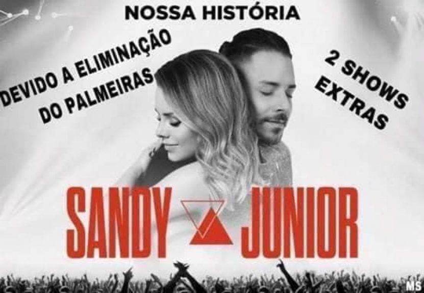Show de Sandy & Júnior gera piadas após eliminação do Palmeiras