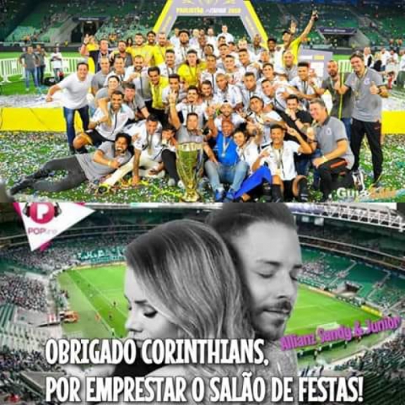 Show de Sandy & Júnior gera piadas após eliminação do Palmeiras