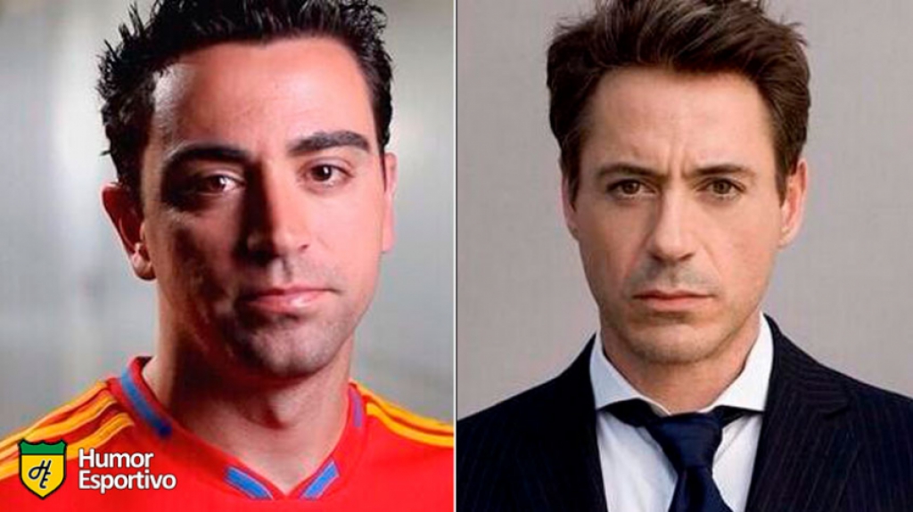 Sósias do futebol: Xavi e Robert Downey Jr.