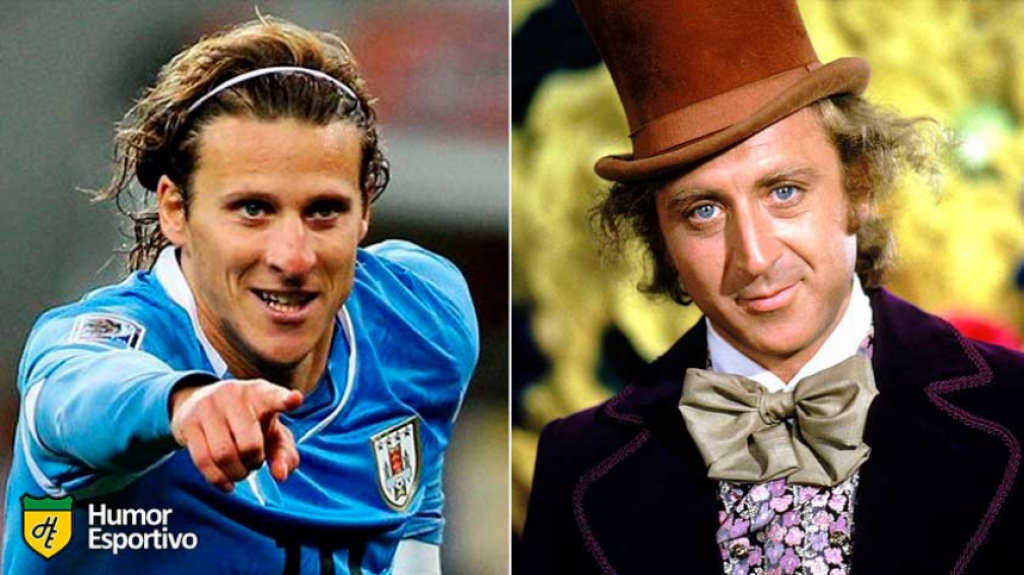 Sósias do futebol: Diego Forlán e Gene Wilder