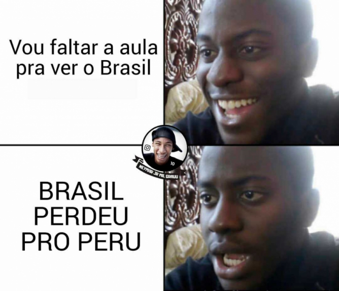 Os memes de Brasil 0 x 1 Peru