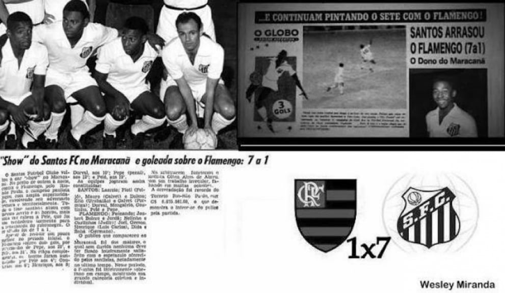 Santos 7 x 1 Flamengo - 1961