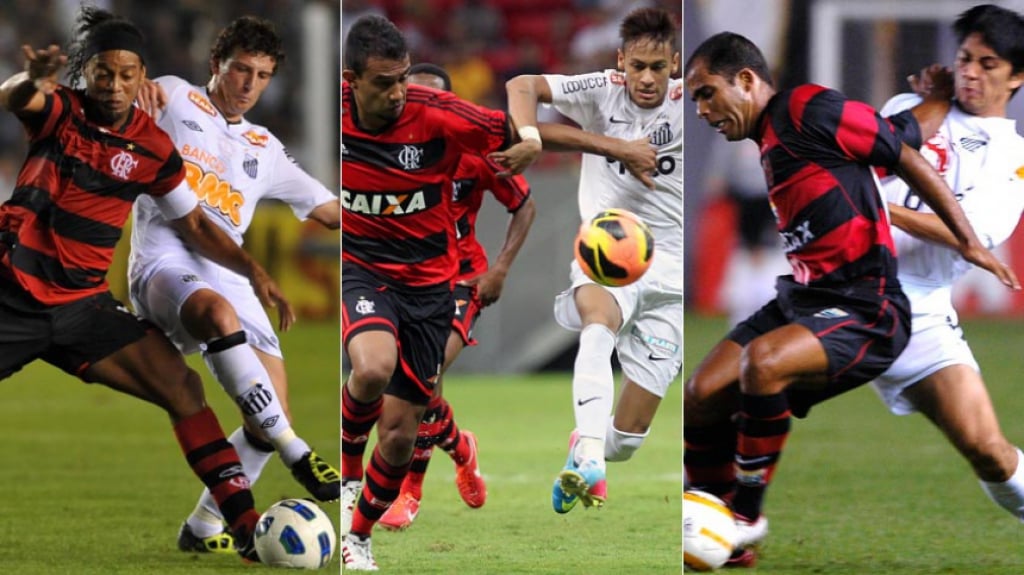 Montagem - Flamengo x Santos