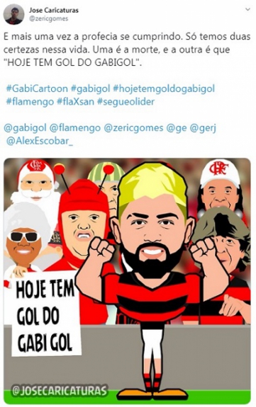 #GabiCartoon: confira as imagens selecionadas pelo próprio Gabigol