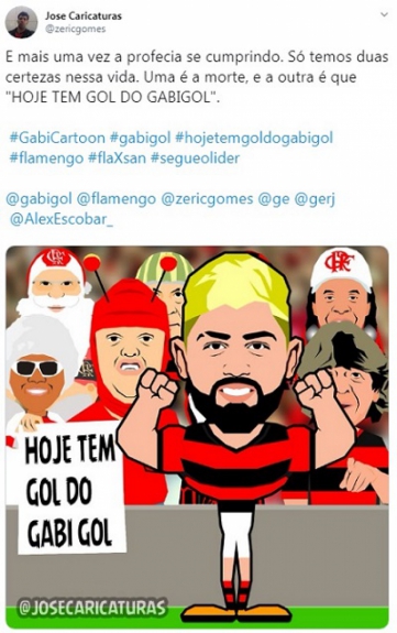 #GabiCartoon: confira as imagens selecionadas pelo prÃ³prio Gabigol