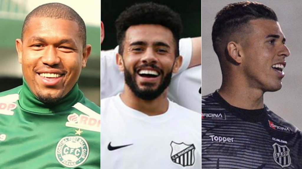 Montagem - Rodrigão (Coritiba), Claudinho (Bragantino) e Ivan (Ponte Preta)