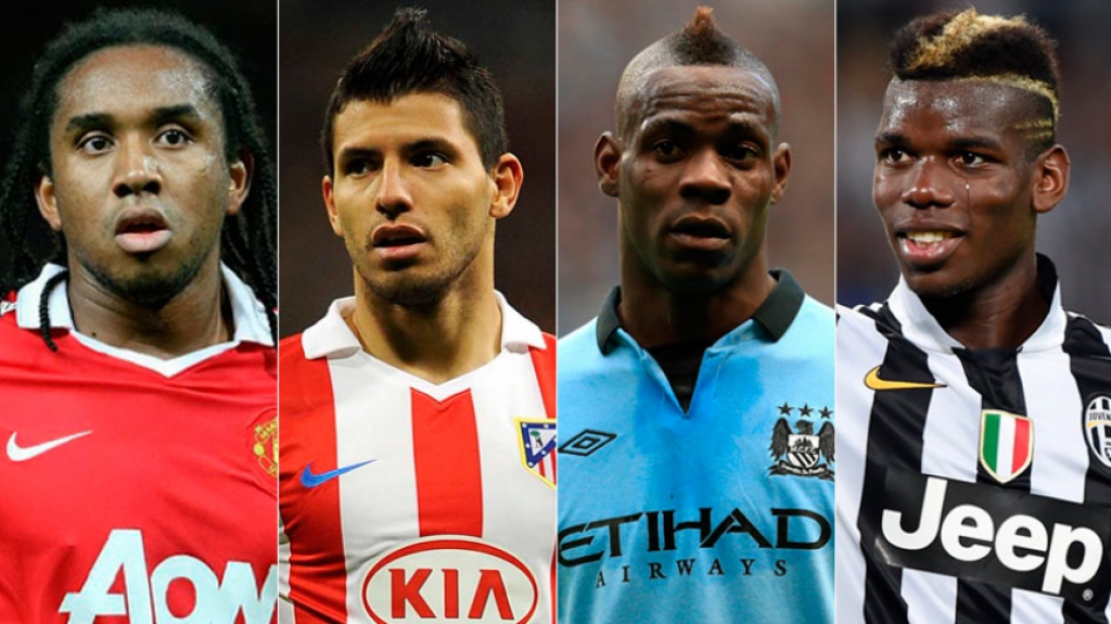 Montagem - Anderson, Sergio Aguero, Balotelli e Pogba