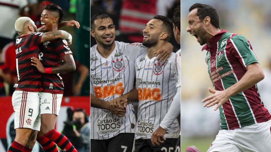 Montagem Flamengo, Corinthians e Fluminense
