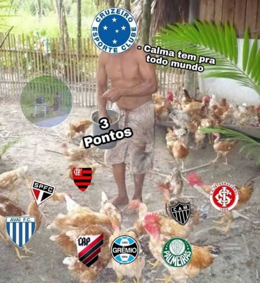Cruzeiro no Z4 vira piada para os rivais