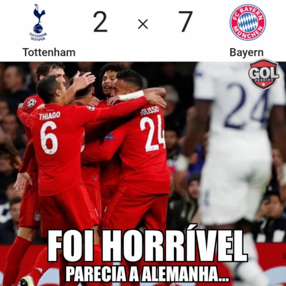 Champions League: os memes de Tottenham 2 x 7 Bayern de Munique