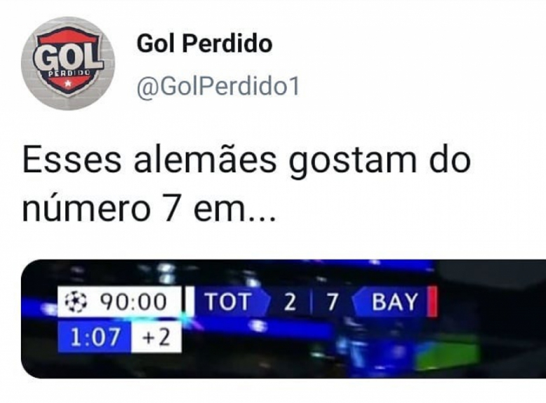 Champions League: os memes de Tottenham 2 x 7 Bayern de Munique