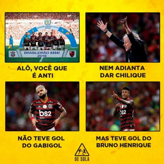 Brasileirão: os memes de Flamengo 4 x 1 Corinthians