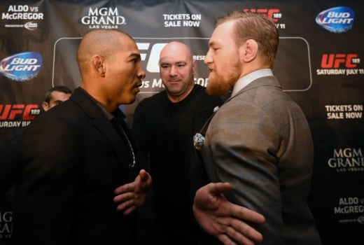 José Aldo encara Conor McGregor no UFC 194 (FOTO: Getty Images)