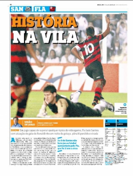 Cobertura de Santos x Flamengo - Diário LANCE! - Rio - Edição de 28/07/2011