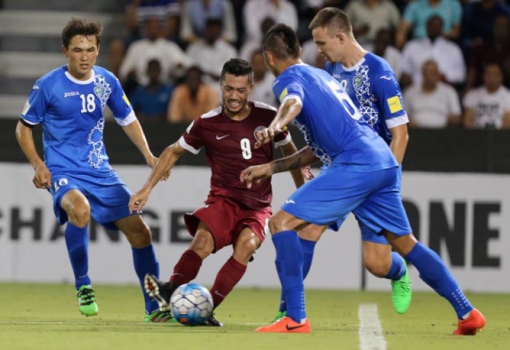 O meia Rodrigo Tabata hoje é um dos destaques da seleção do Qatar