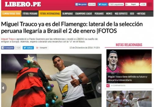 Jogador peruano revela acerto com o Flamengo: 'Presente de Natal' | LANCE! Jogador peruano revela acerto com o Flamengo: 'Presente de Natal' | LANCE!