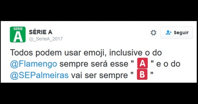 Rubro-negros não perdoaram o uso de emojis pelo Palmeiras