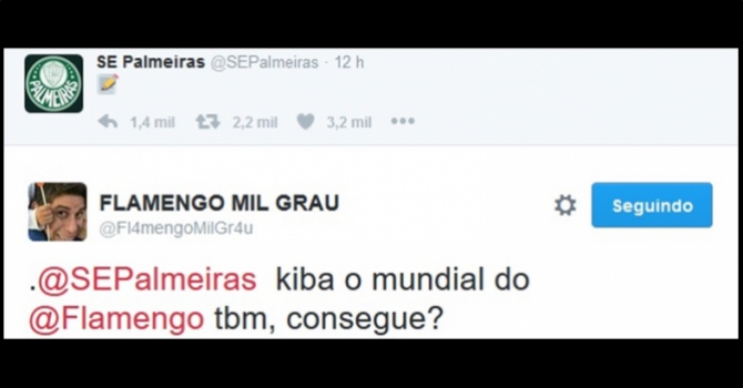 Rubro-negros não perdoaram o uso de emoji pelo Palmeiras e Felipe Melo