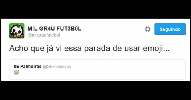 Rubro-negros não perdoaram o uso de emoji pelo Palmeiras e Felipe Melo