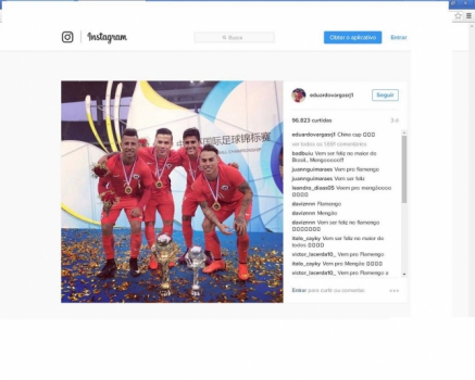 "Vem ser feliz": torcida do Fla tenta convencer Vargas nas redes sociais