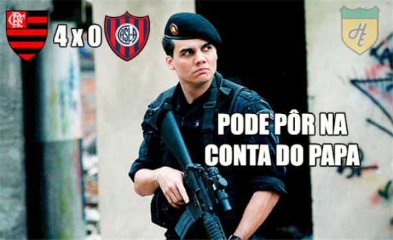 Rubro-negros encheram a web com memes após goleada sobre o San Lorenzo