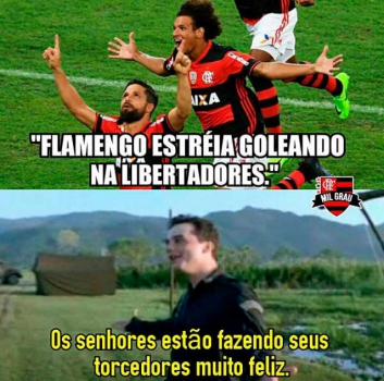 Rubro-negros encheram a web com memes após goleada sobre o San Lorenzo