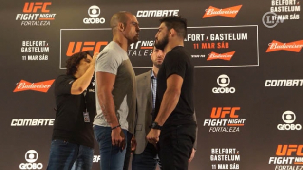 Vitor Belfort encara Kelvin Gastelum antes do UFC Fortaleza, em março