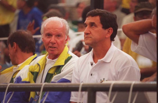 Zagallo como auxiliar de Parreira na Copa do Mundo de 1994