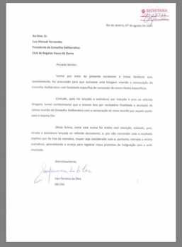 Flamenguista emérito: cartas que impedem anulação no Vasco surgem