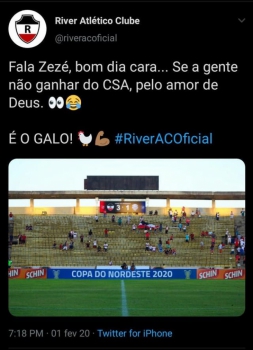 Meme' de Thiago Neves é usado pelo River-PI para zoar o CSA | LANCE!