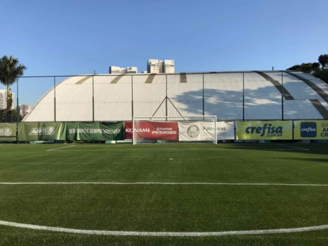 Campo sintético da Academia de Futebol do Palmeiras