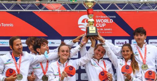 Il giovane italiano frustrato in Brasile e ha vinto la Coppa del Mondo di Beach Tennis