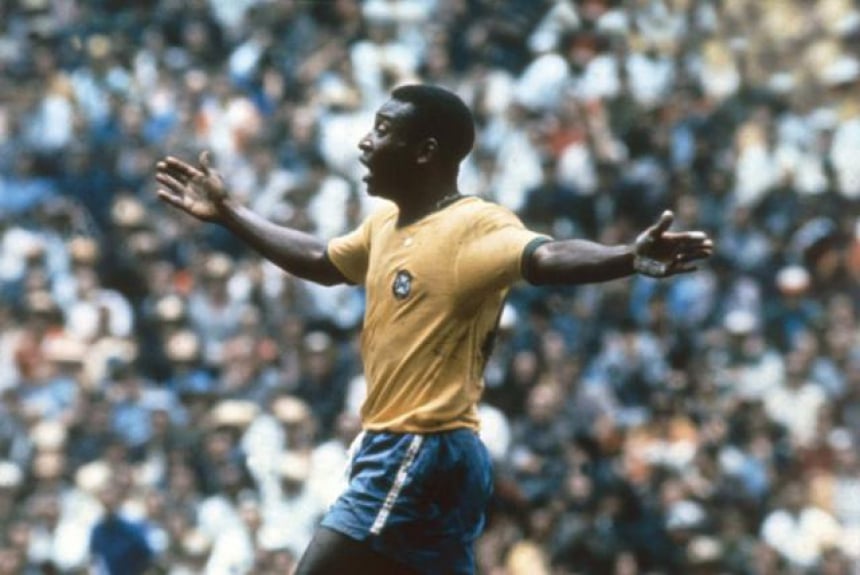 Copa do Mundo de 1966 - Local: Inglaterra - Autor do primeiro gol do Brasil na competição: Pelé - Partida: Brasil 2 x 0 Bulgária