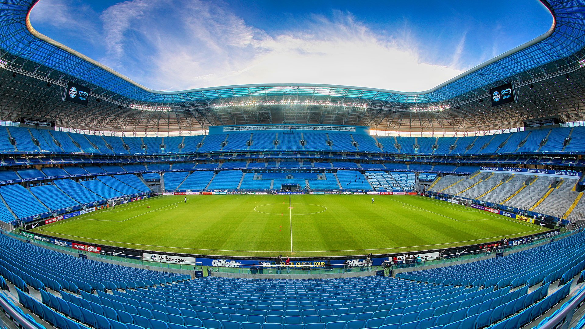 A Arena do Grêmio teve sua reinauguração em dezembro de 2012, portanto, são sete anos de história, com jogos da Copa do Mundo de 2014, Copa América, título da Copa do Brasil, entre outros.