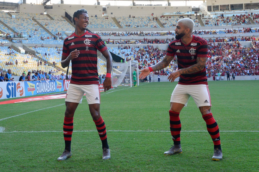 Gabigol e Bruno Henrique: jogaram juntos em Santos e Flamengo.