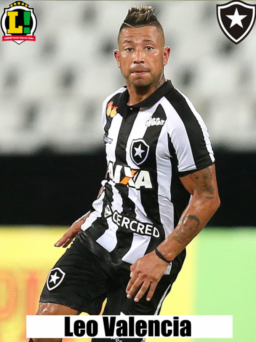 Valencia - 6,0 - Entrou no lugar de Alex Santa na segunda etapa. Deu mais velocidade e dinâmica na criação de jogadas do Botafogo. 