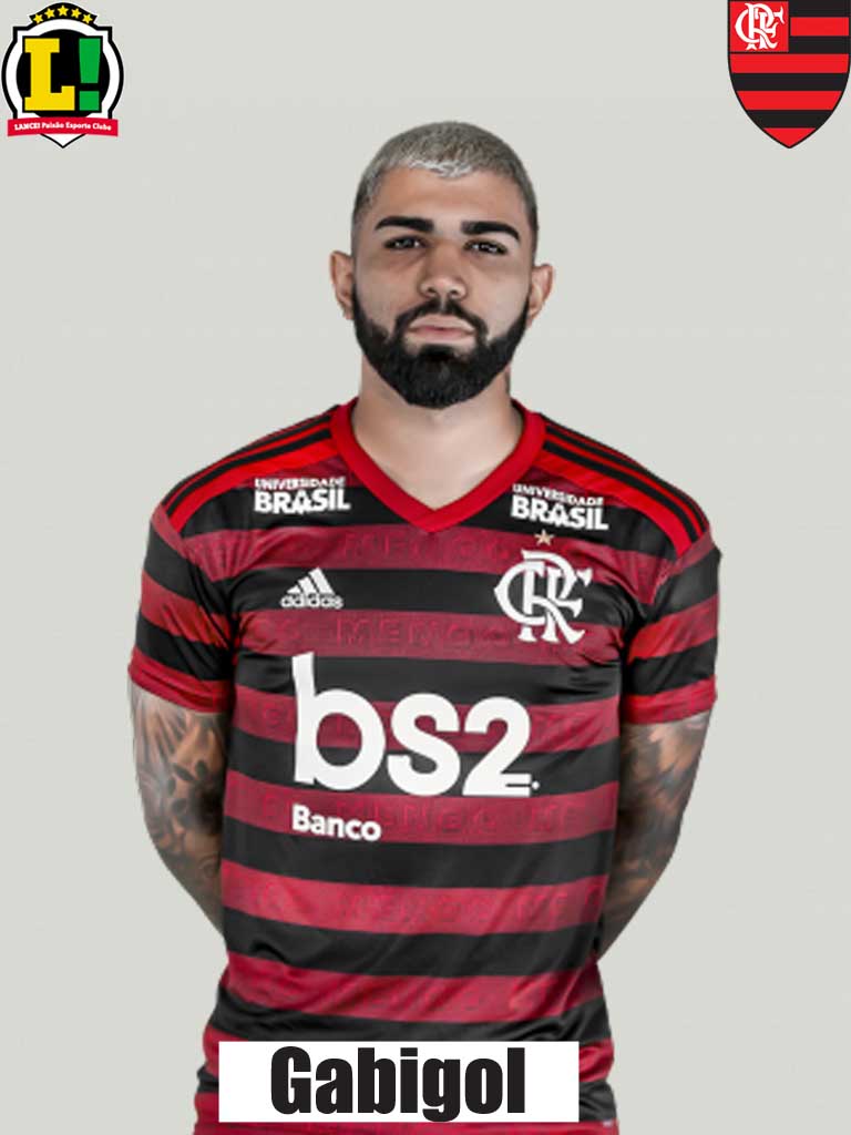Gabriel Barbosa - 7,0 - O camisa 9 vinha tendo uma apresentação discreta, com apenas uma ou outra chance de balançar a rede. Contudo, saiu da área para iniciar o lance do primeiro gol do Flamengo. Mesmo sem marcar, foi importante.