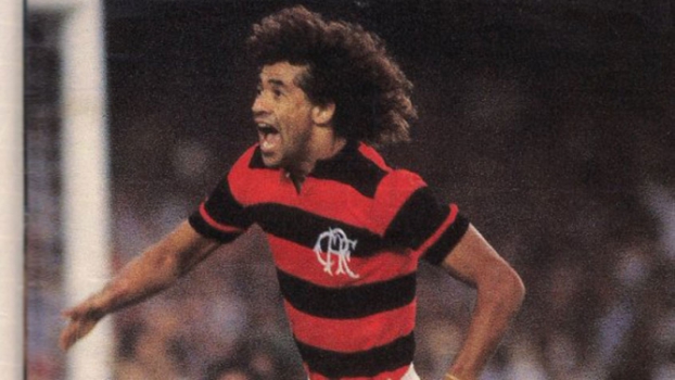 03/06/1981 - Flamengo 7 x 0 Americano - Gols do Flamengo: Nunes (foto) (3), Peu, Baroninho, Chiquinho Carioca e Andrade