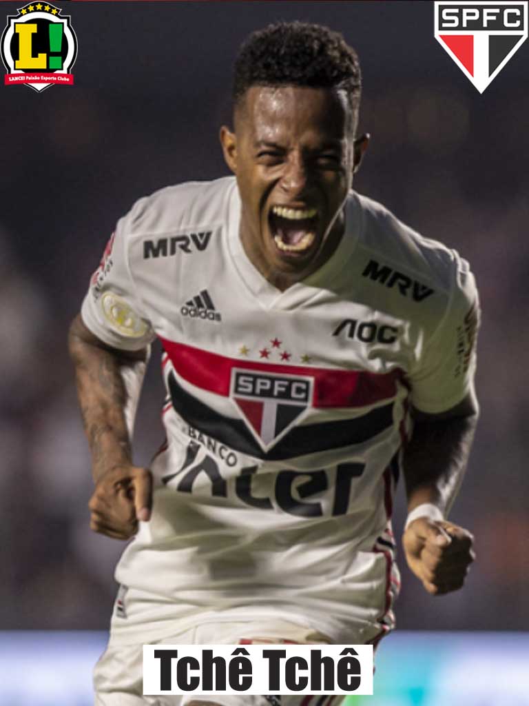 Tchê Tchê - 5,5 : Iniciou a jogada do primeiro gol ao realizar ótimo lançamento para Luciano. No lance do primeiro gol do adversário, não acompanhou o atacante Sand, que finalizou praticamente embaixo do gol. Bom primeiro tempo e abaixo na segunda etapa.