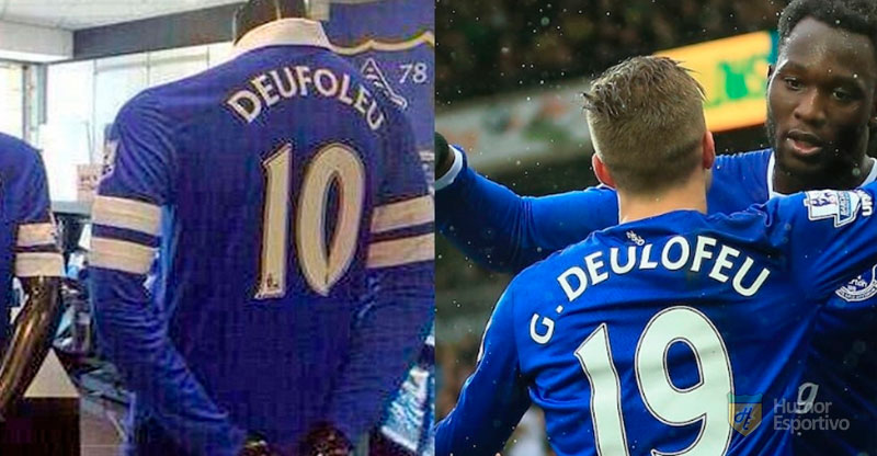 Gafes em camisas de jogadores: Deulofeu virou Deufoleu.