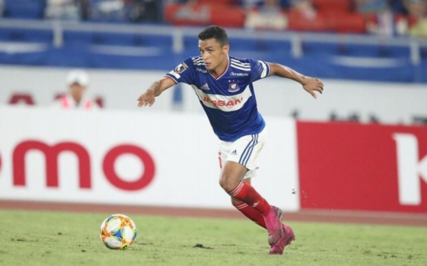 O atacante Erik está emprestado ao Yokohama Marinos, do Japão, até janeiro de 2021. Seu vínculo com o Verdão se encerra em dezembro do ano que vem.